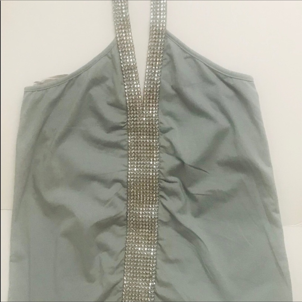 Rhinestone Trimmed Halter Top